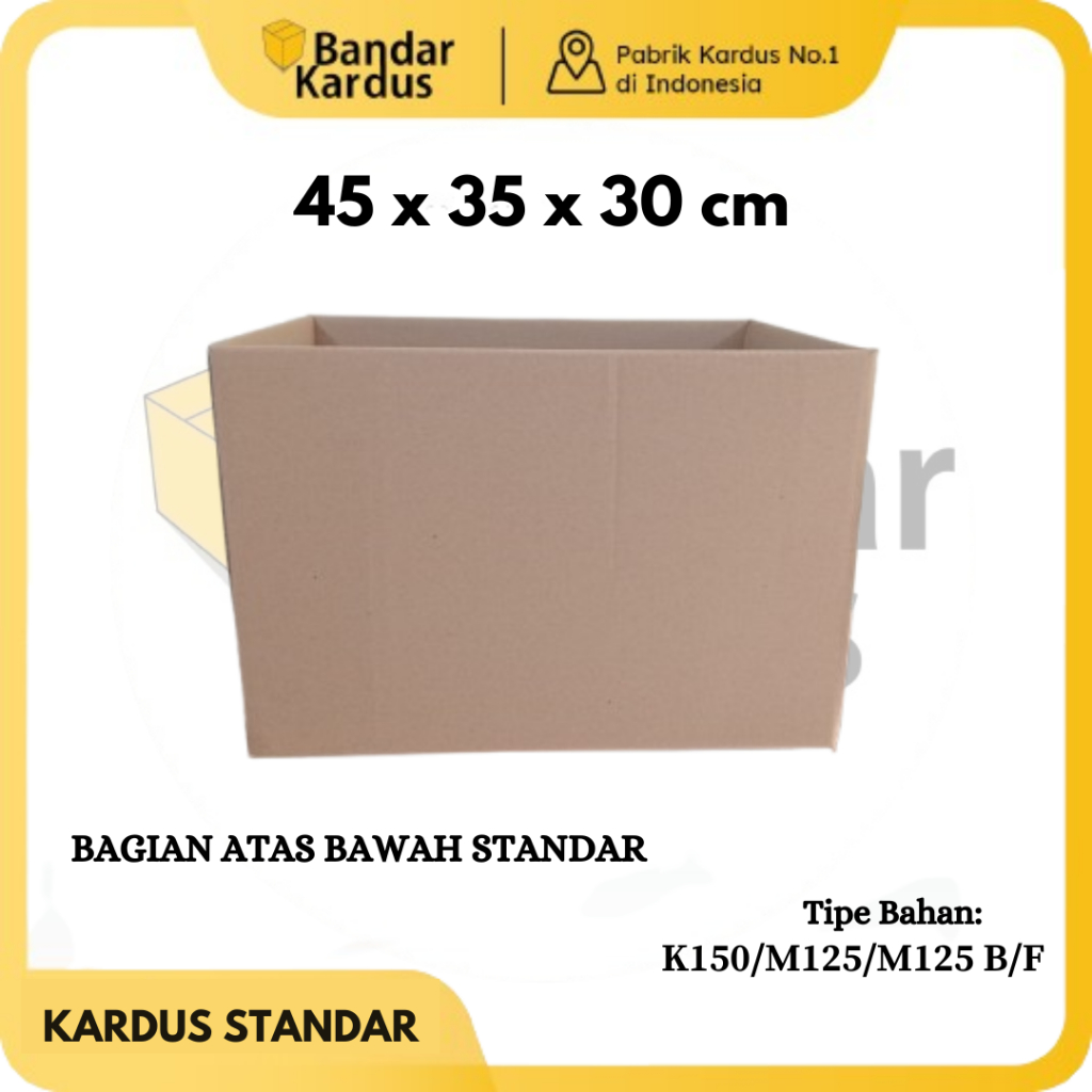 

Kardus standar | Box packing multifungsi ukuran 45x35x30 cm - dus karton coklat