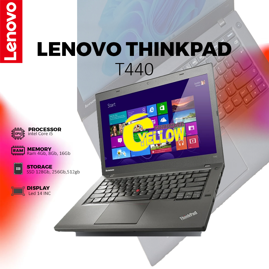LENOVO THINKPAD T440 CORE I5 GEN 4 RAM 8 GB SSD GB