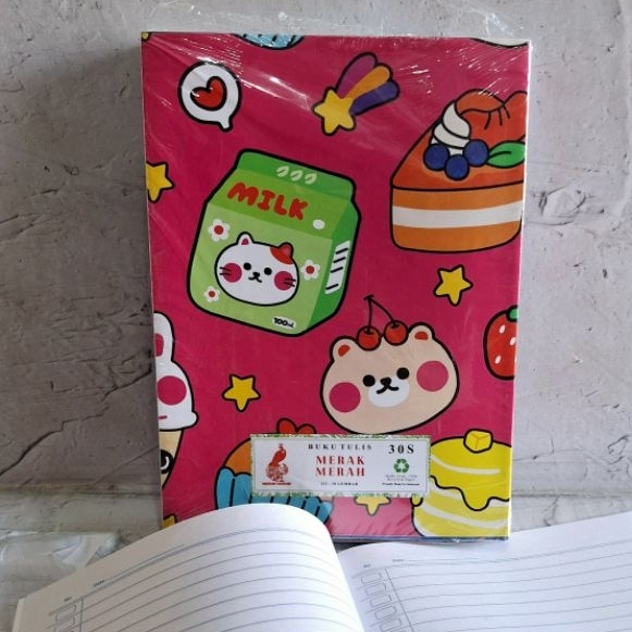 

(10 Pcs) Buku Tulis Murah Merak Merah 30