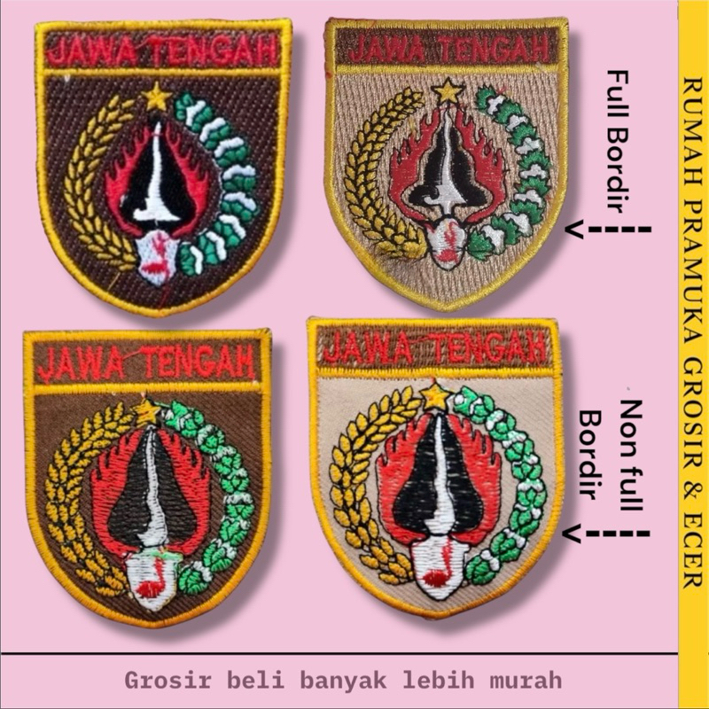 Bet Jawa Tengah / Badge Kwarda Jawa Tengah Bordir
