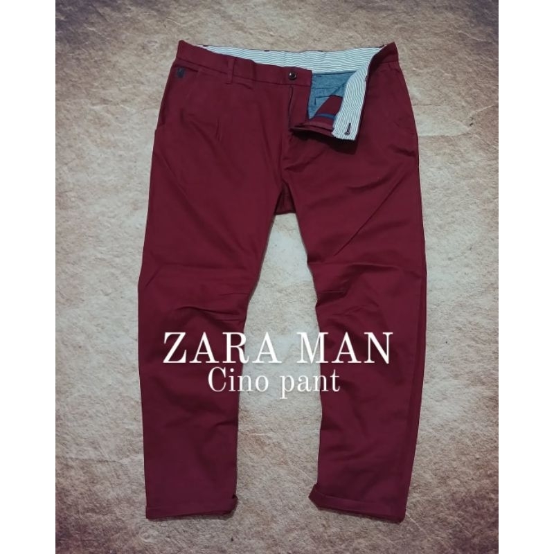 celana ZARA MAN bahan katun chino adem recomend bekas second preloved