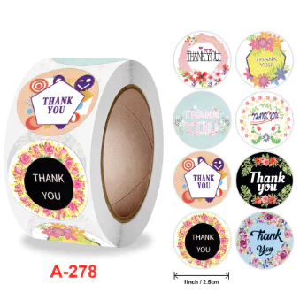 

Sticker Thankyou 1 Roll 500Pcs / Sticker Thank You / Sticker Amplop / Stiker Terima Kasih Stiker