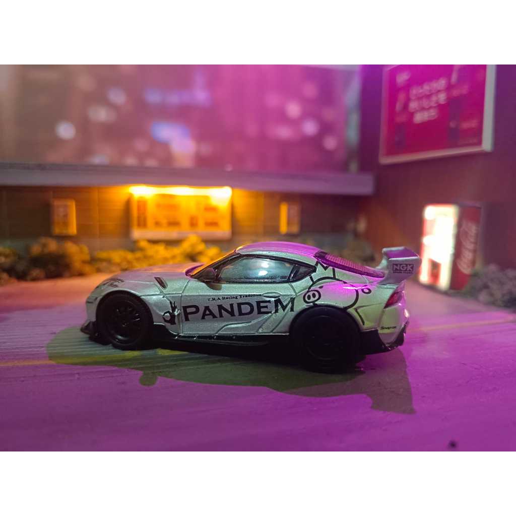 Mini GT Pandem Toyota GR supra silver