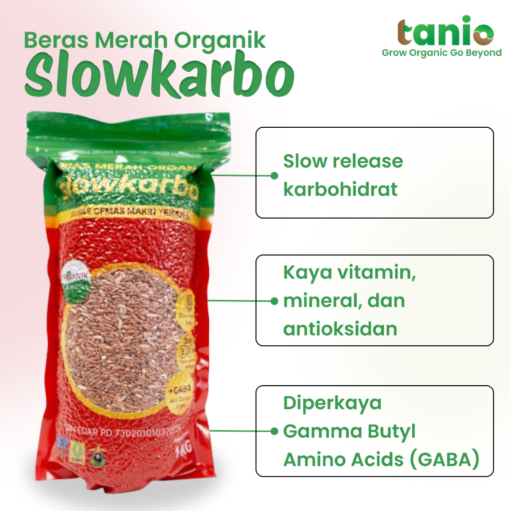 

Beras Merah Organik Slowkarbo