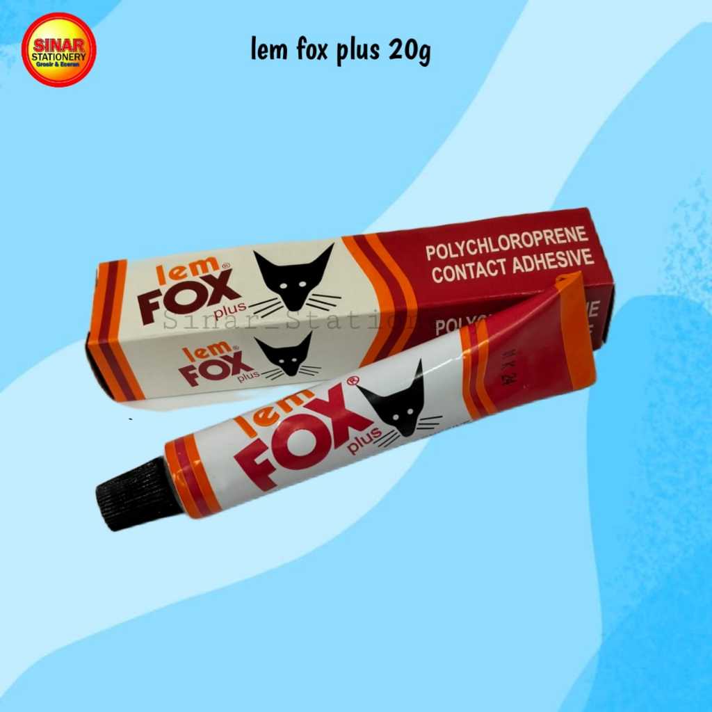 

Lem Fox Plus Tube Box 20 gr Plastik Kulit Sintetis Karet HPL Porcelain Karpet Gasket Mesin Serbaguna