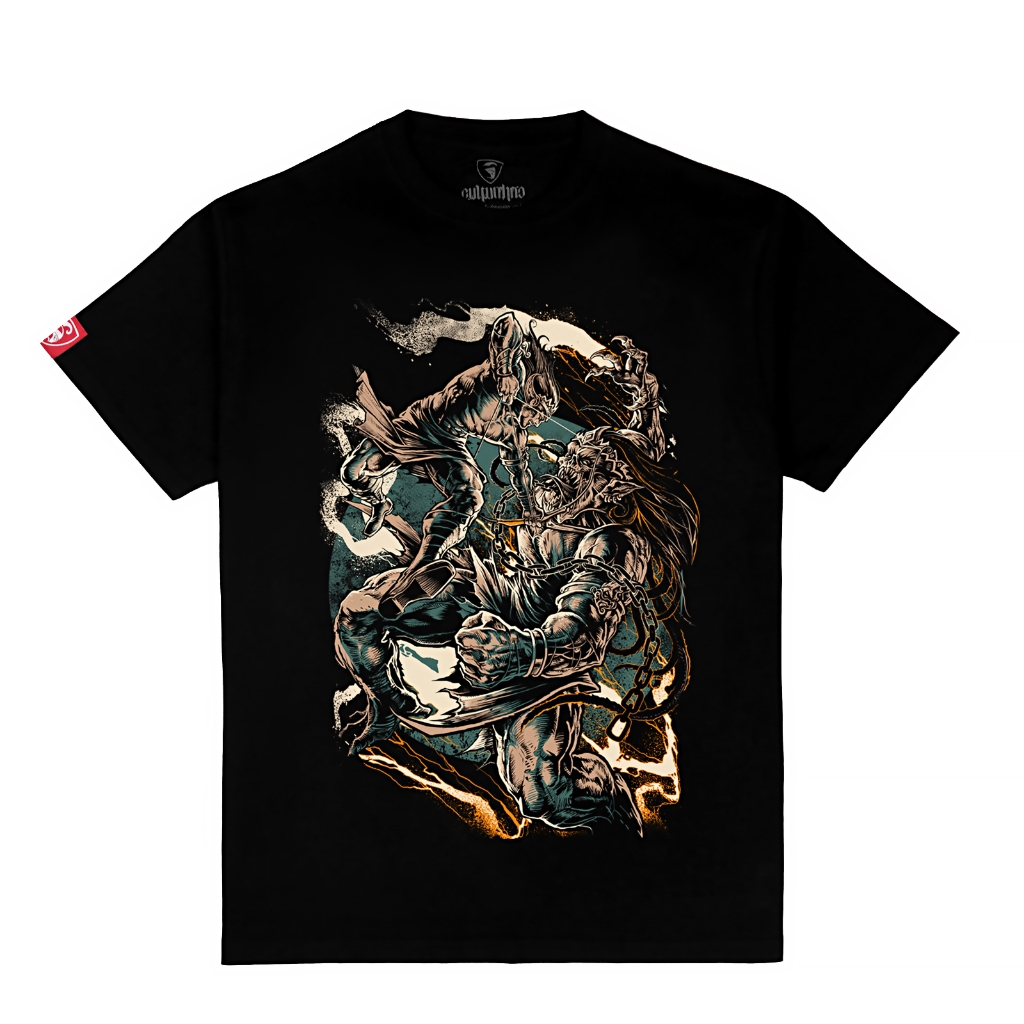 KAOS CULTURE HERO PERANG KEMBANG Raedy Stock | Wayang Jawa Budaya Arjuna Buto Cakil Wayang Kulit