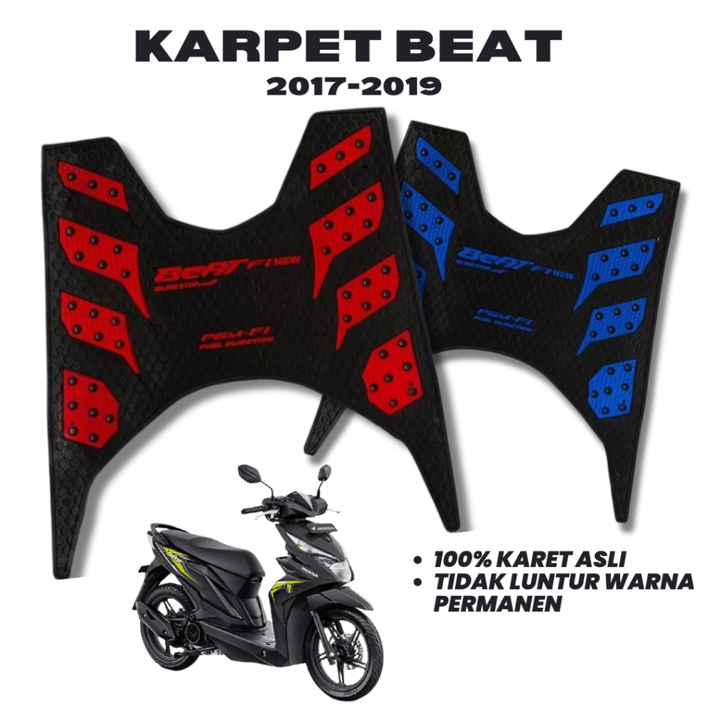 karpet motor beat fi 2017 / pijakan kaki motor honda beat fi 2017