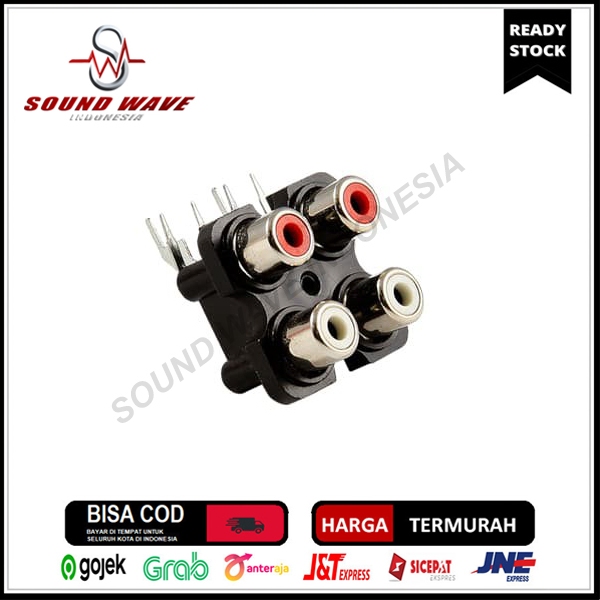 SOKET RCA 4 PIN 4 LUBANG JACK TERMINAL RCA 4 LUBANG 4 PIN SUSUN TANCAP
