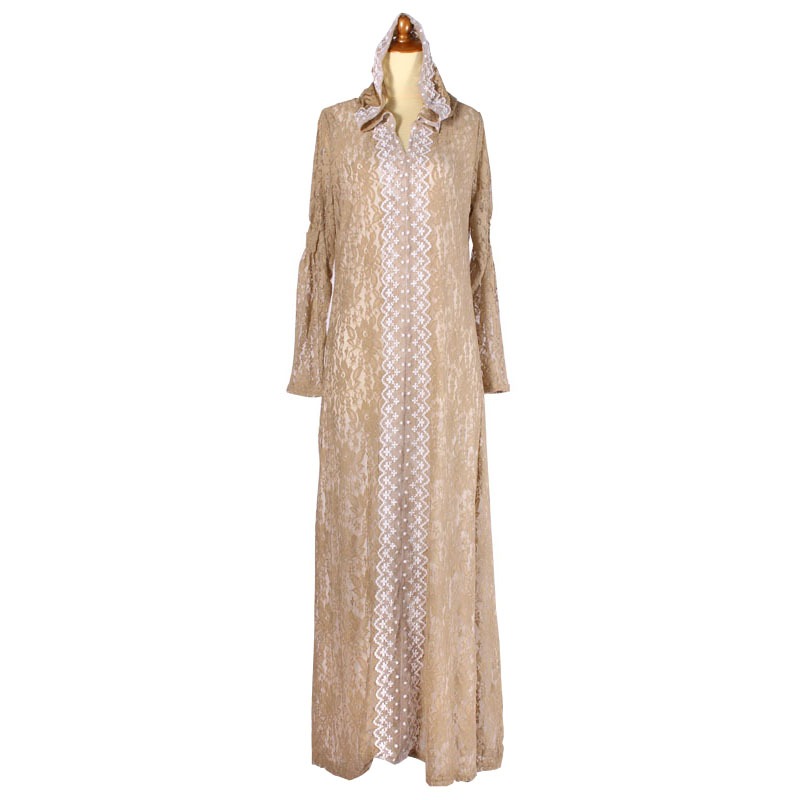 Iyesh 75049 Busana Baju Pakaian Fashion Muslim Wanita Maxi Gamis Dress Lengan Panjang Abaya Lebaran 