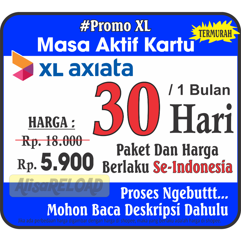 PERPANJANG MASA AKTIF XL 1 BULAN