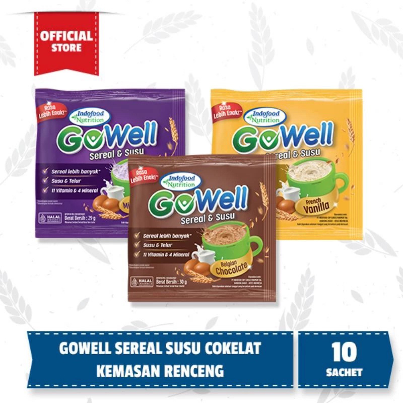 

gowell minuman sereal dan susu 1renceng isi 10pcs