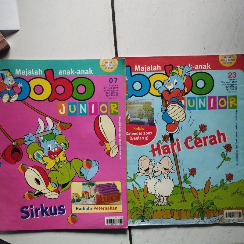 Majalah BOBO Junior Tahun 2007 (edisi hampir urut)