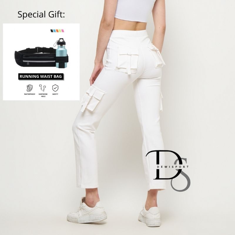 Celana Cargo Senam Wanita / Celana Cargo Olahraga Wanita / Celana Senam Wanita