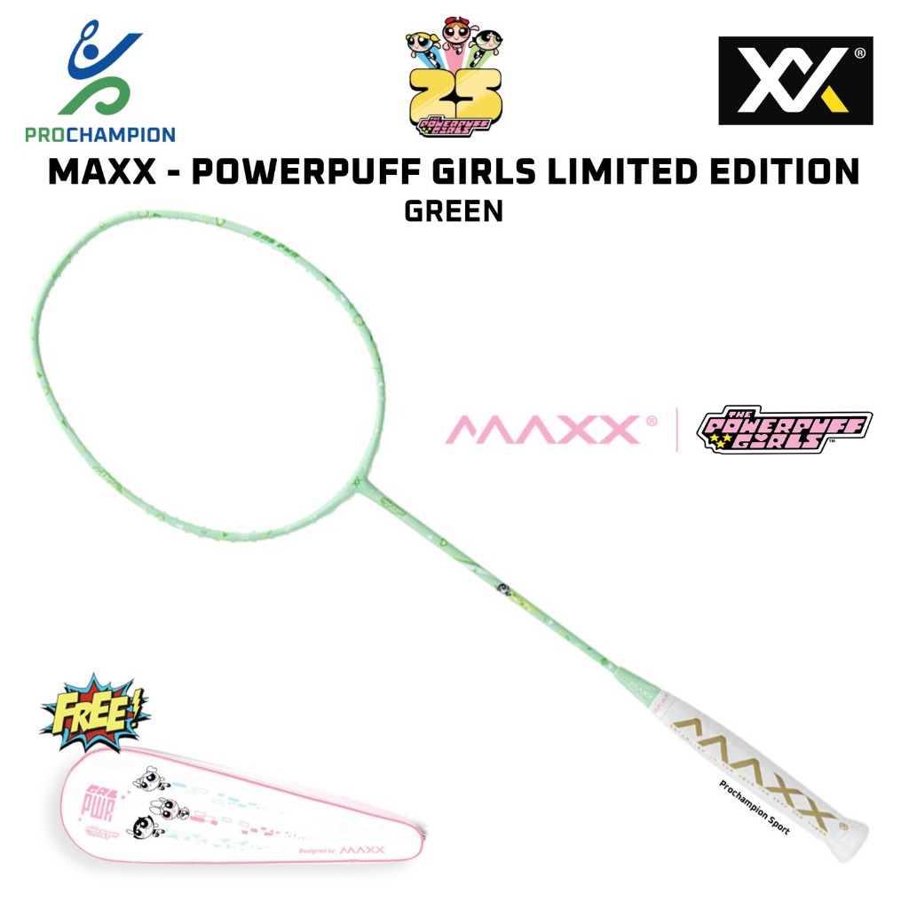 Raket Badminton MAXX PowerPuff Power Puff Girl Green