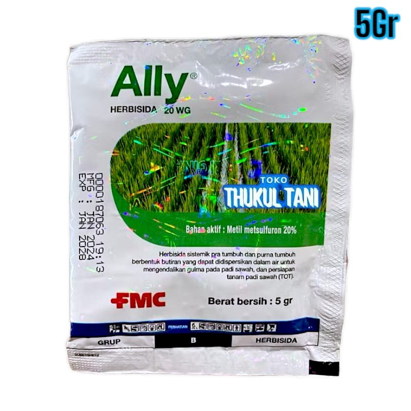 HERBISIDA ALLY 20WG 5 GRAM FMC RACUN PEMBASMI RUMPUT PADI PRA TANAM OBAT PENGENDALI GULMA