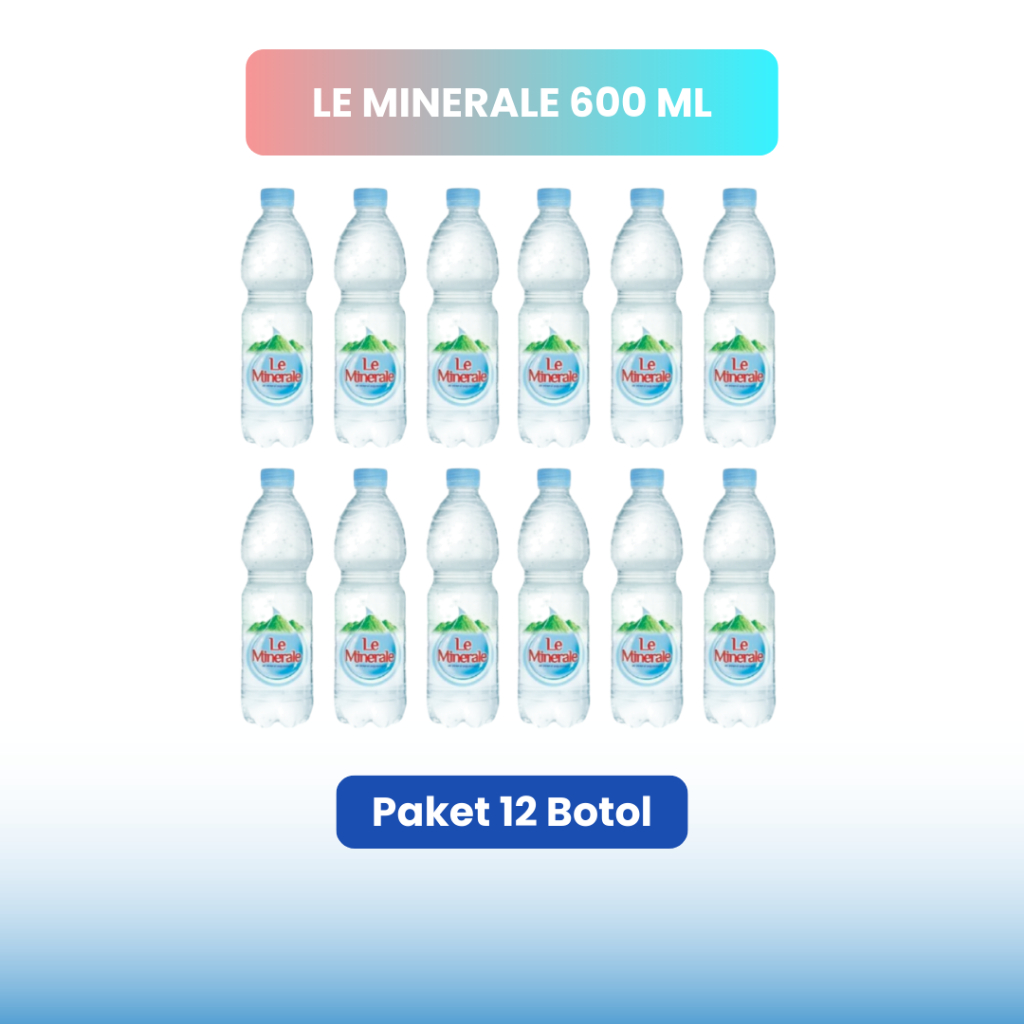 

Jual Le Minerale Botol 600 ml Paket 12 Botol