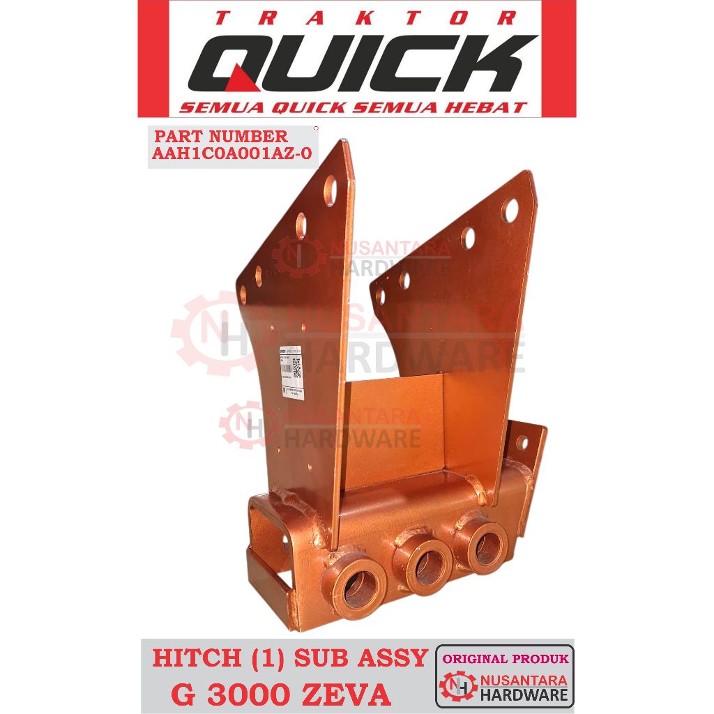 hitch 1 sub assy g 3000 zeva,adaptor penghubung perlengkapan traktor quick g 3000 zeva,bokongan,spar