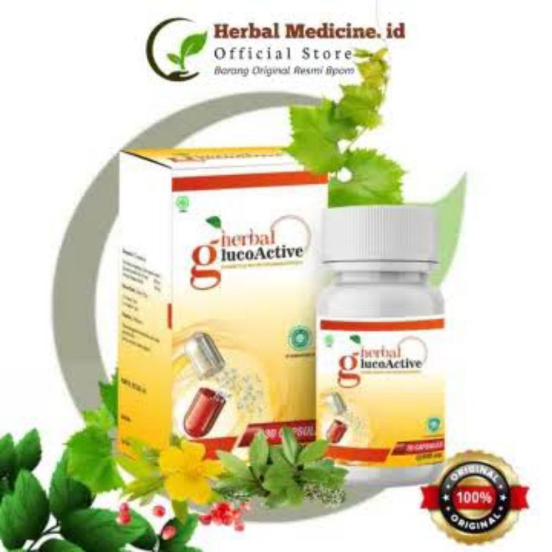 Glucoactive Original Obat Diabetes Kapsul Glucoactive Asli Original Herbal BPOM
