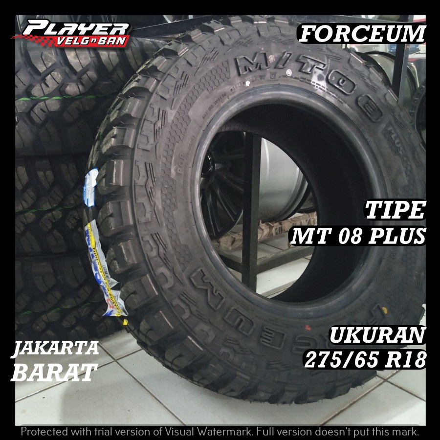 BAN MOBIL M/T RING18 BAN OFFROAD TIPE KASAR UKURAN 275/65 R18 FORCEUM MT 08 PLUS