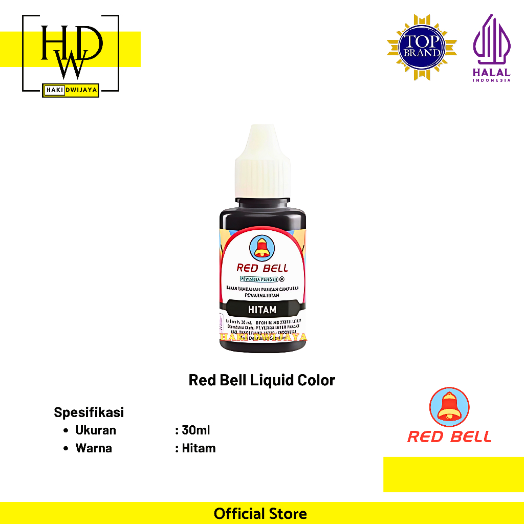 

[30ml] Red Bell Liquid Color Hitam