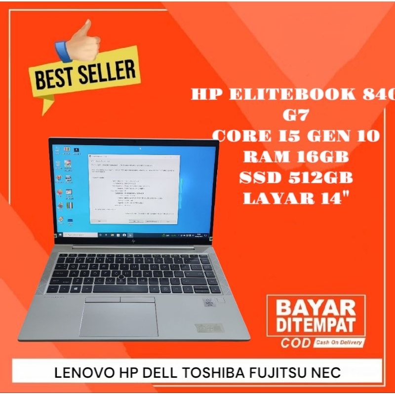Laptop Hp Elitebook 840 G7 Core i5 Gen10 Ram 16GB SSD 1TB