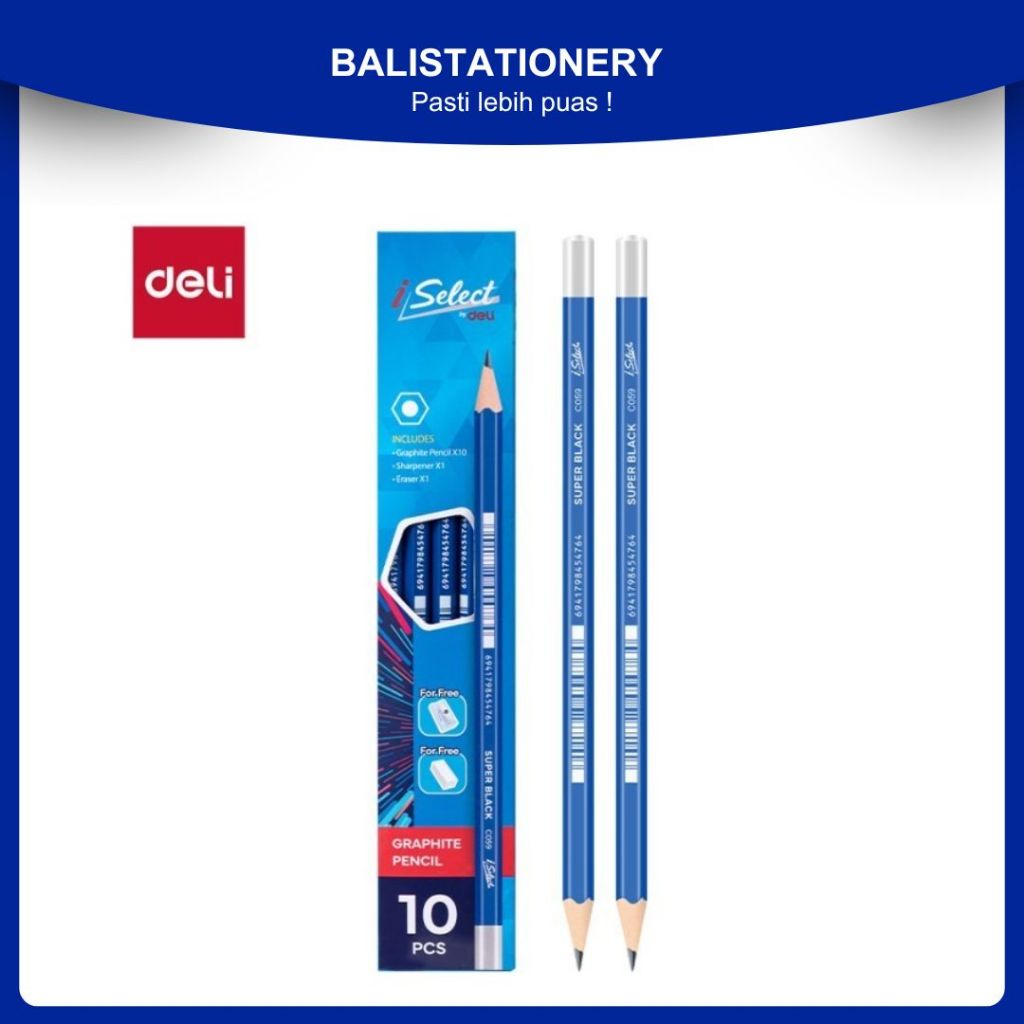 

Pensil / pencil DELI EC059 HB Graphite Pencil Mudah Diraut dan Tidak Mudah Patah