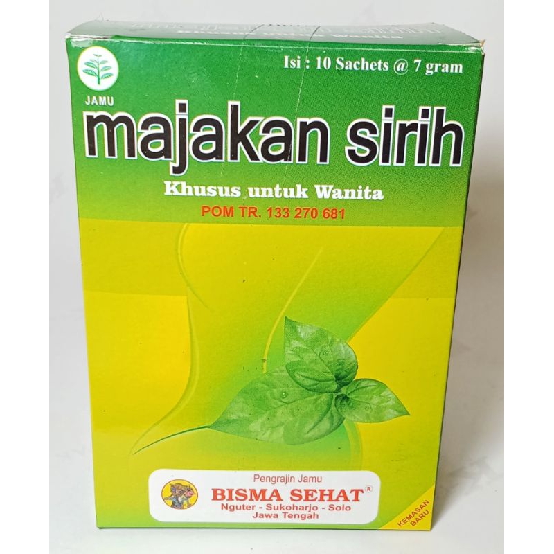 

JAMU MAJAKAN SIRIH BISMA SEHAT KEMASAN DOS ISI 10 SACHETS
