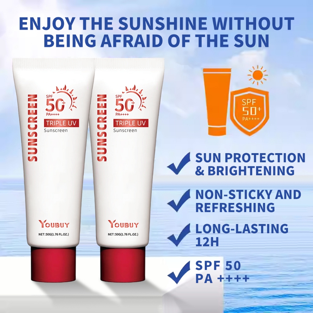 Bright Booster Whitening Sunscreen YOUBUY Tinted Sunscreen SPF 50 PA+++ Sun Stick Skin Glowing Barri