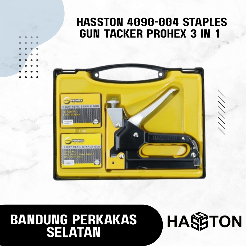

HASSTON 4090-004 Staples Gun Tacker Prohex 3 in 1 / Staple Jok Tembak Hekter 3 Way Sofa Jok
