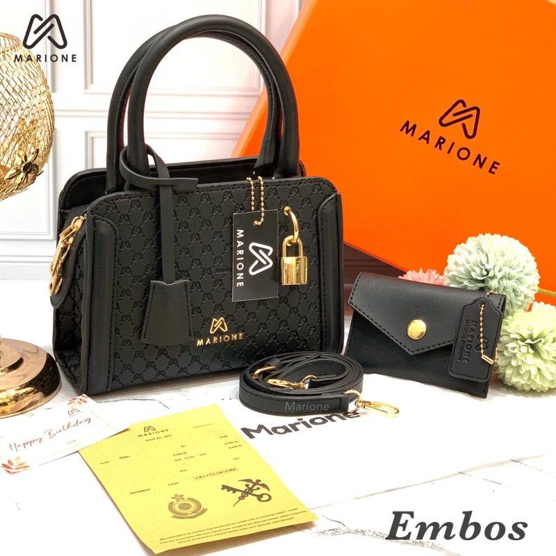 MARIONE - MICROZOE / TAS WANITA BATAM IMPORT EMBOSSED 2 TALI TAS SELEMPANG 78967