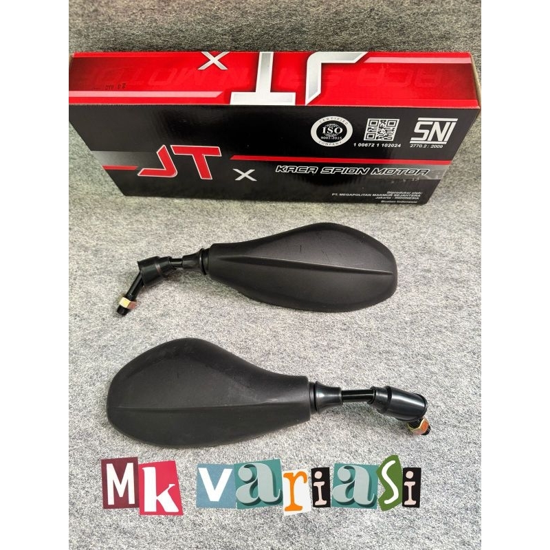 Spion motor model bmw tangkai pendek hitam universal honda yamaha