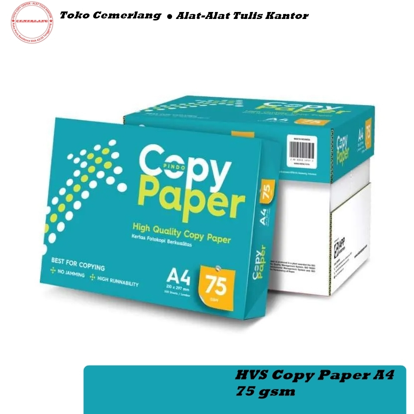 

KERTAS HVS COPY PAPER A4 75 GSM / KERTAS HVS A4
