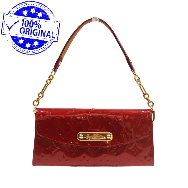 Preloved Louis Vuitton LV Sunset Boulevard Pomme D’ Amour Red Vernis Clutch Pochette 2007