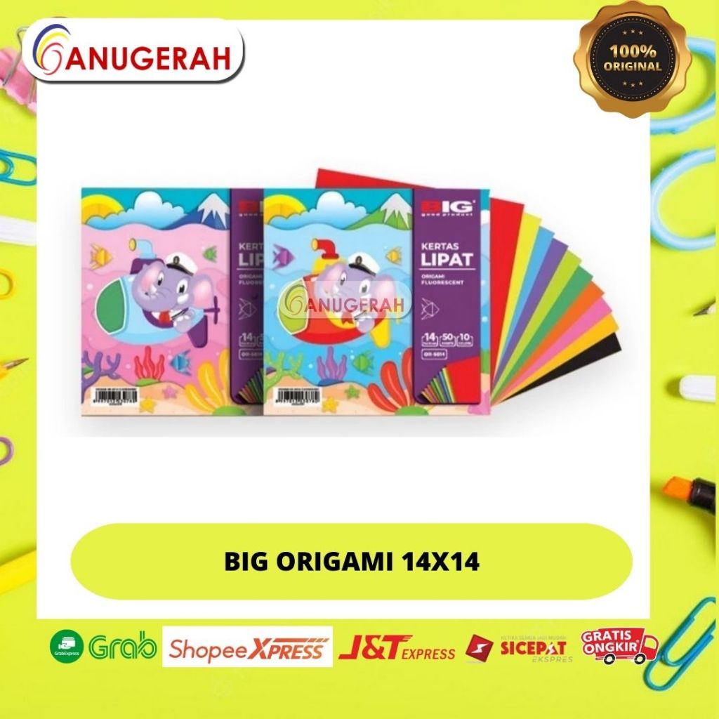 

BIG 14X14 KERTAS LIPAT / ORIGAMI (ISI 50 LEMBAR)