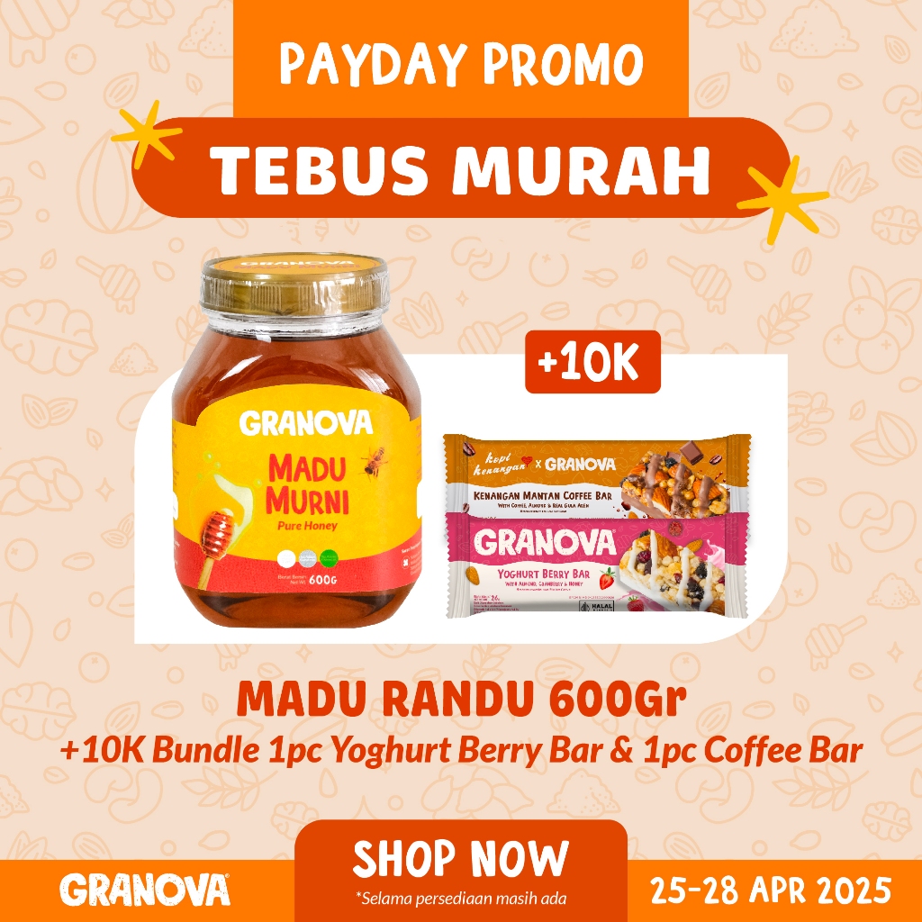

Granova - Madu Murni Randu 600gr (Premium, Madu Asli 100%, Sehat, Natural)