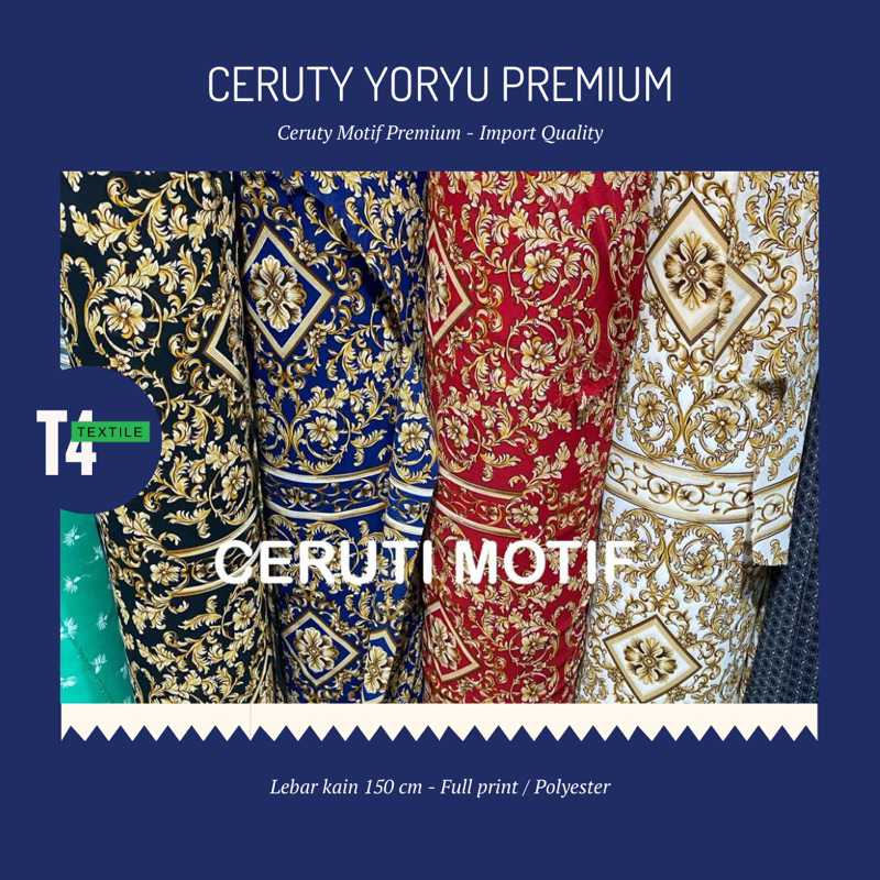 Kain Ceruti Motif Sifon Motif Abstrak Meteran
