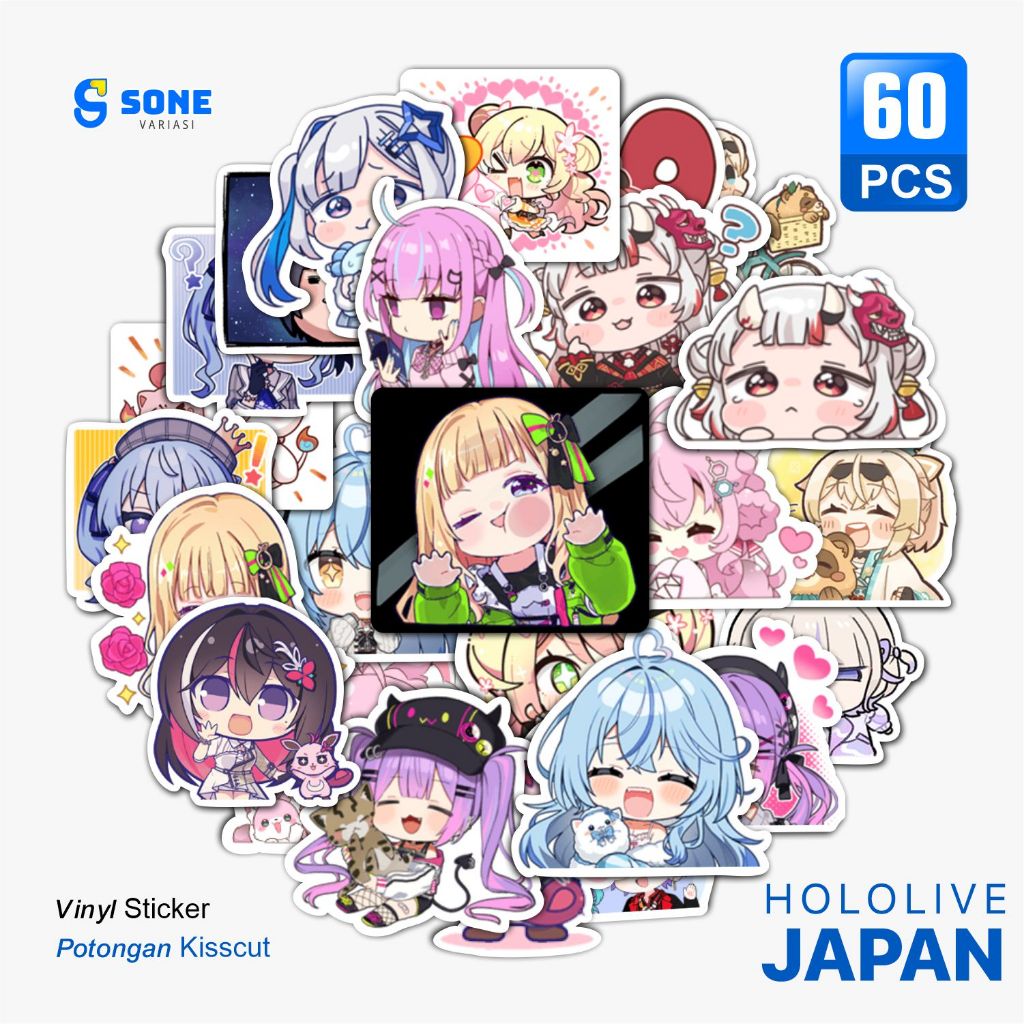 

Stiker HOLOLIVE Japan Lucu / Sticker ANIME Dekorasi Laptop Aesthetic Paper Vinyl Premium