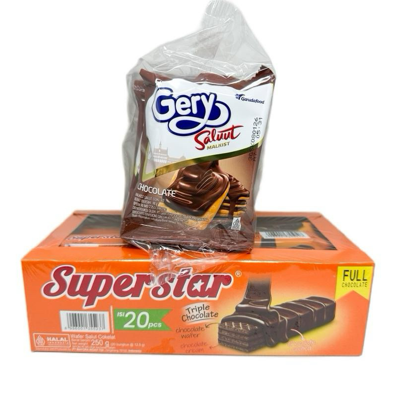 

PAKET 2 COKELAT (20 SUPERSTAR + 11 GERY) Cemilan Cokelat Snack