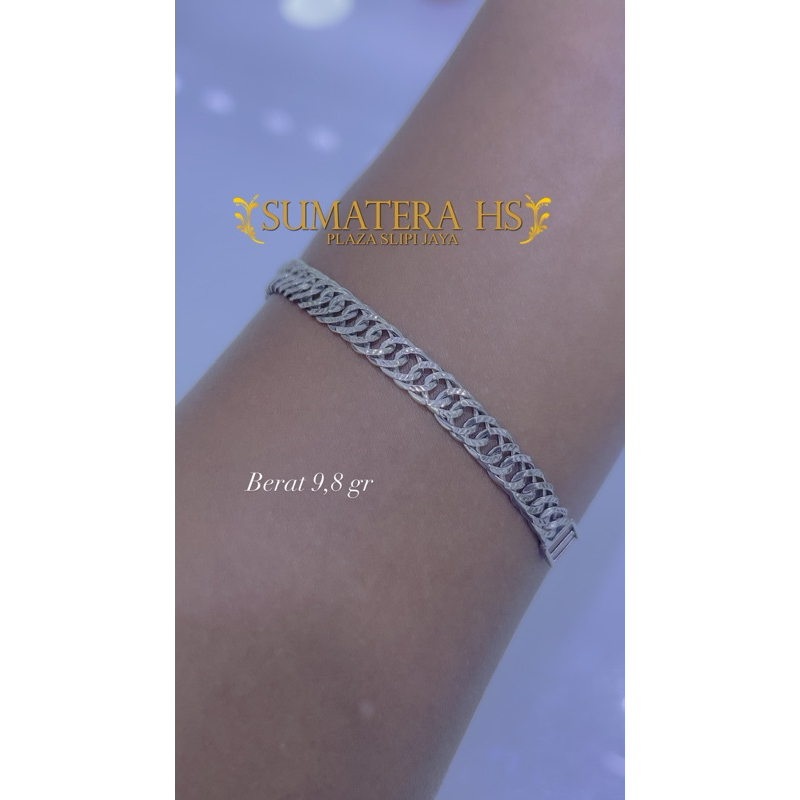 Gelang Rantai sisik naga emas 750%/17K