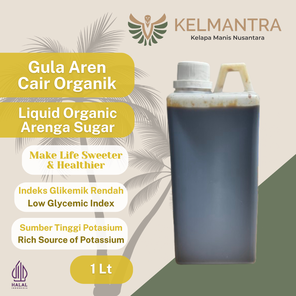 

Liquid Organic Arenga Sugar | Gula Aren Organik Cair Kelmantra - 1 Liter