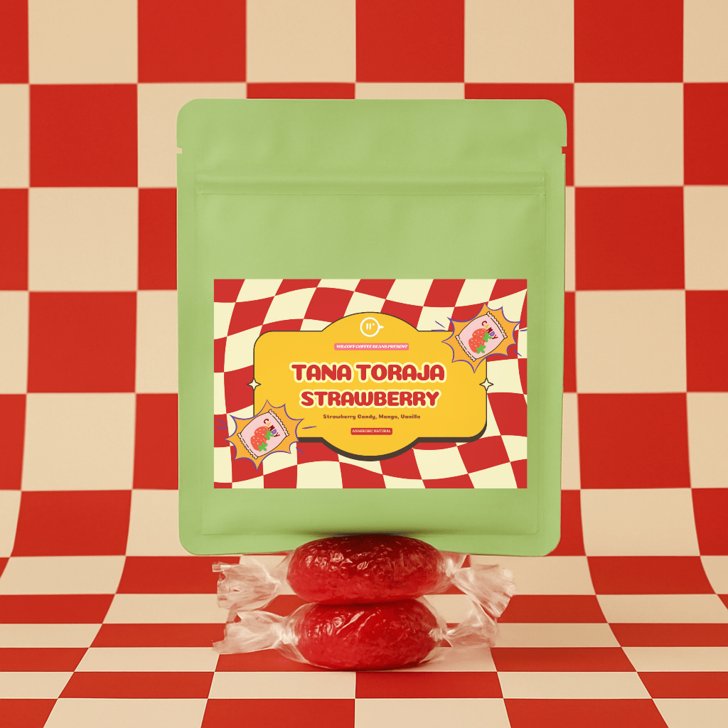 

Kopi Arabika Tana Toraja Strawberry Candy Natural Anaerobic Process – Biji Kopi Premium Single Origin by Wilcoff 150gr