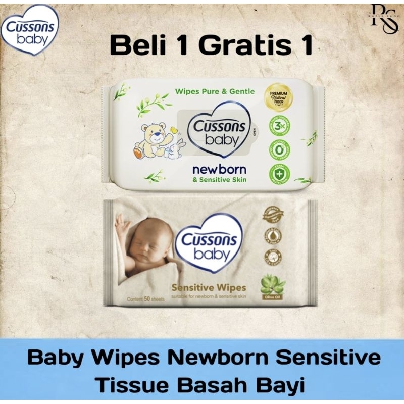 Beli 1 Gratis 1 Baby Wipes Newborn Sensitive | Tissue Basah Newborn Cussons Baby