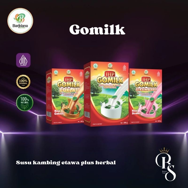 

GOMILK SUSU KAMBING ETAWA STRAWBERY 200GR || BARIKLANA