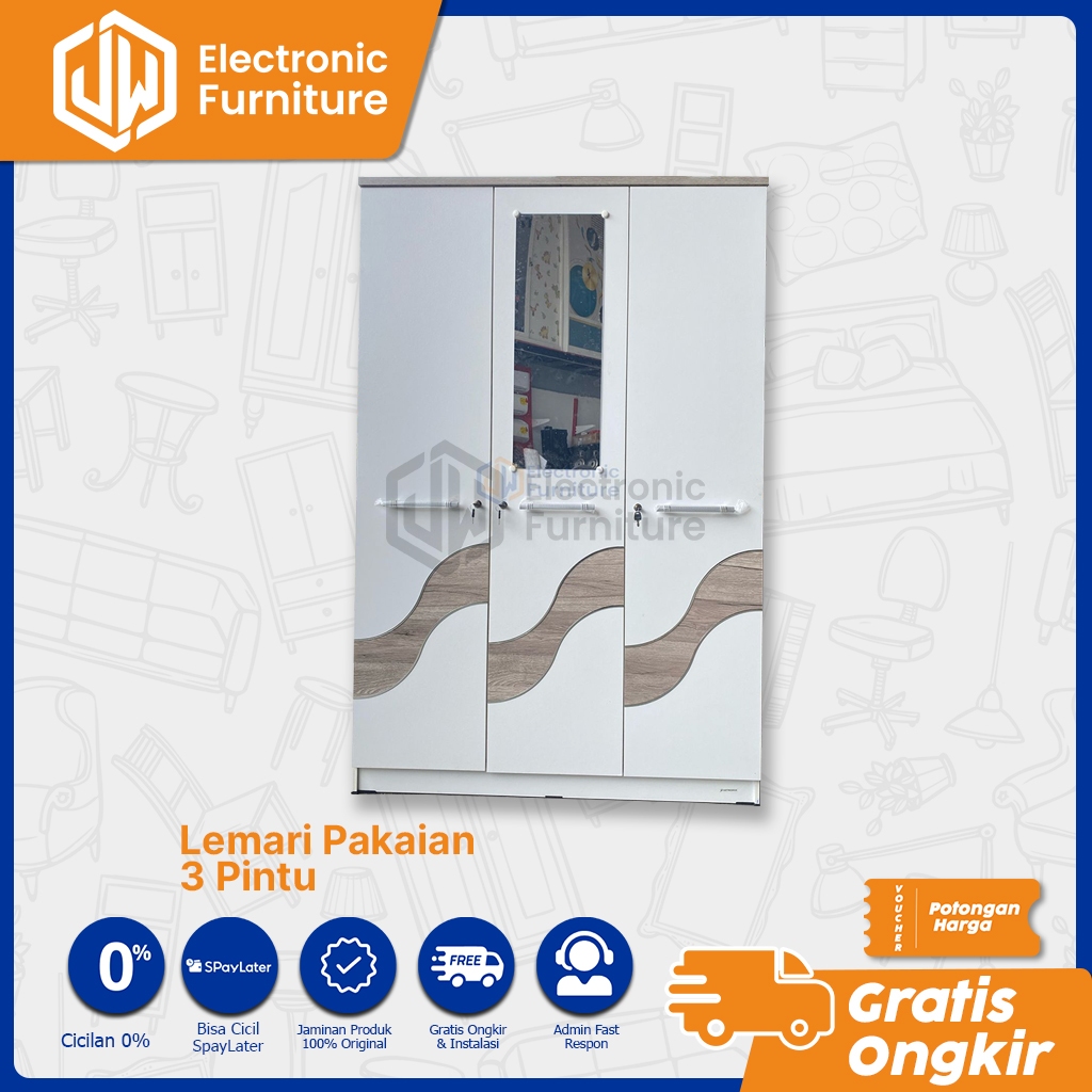 JW - Lemari pakaian 3 pintu- Pontianak