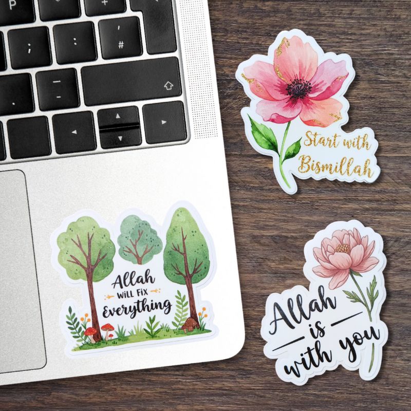 

Stiker Vinyl Islami | Muslim Aesthetic Stickers | Die Cut | Anti Air | Waterproof