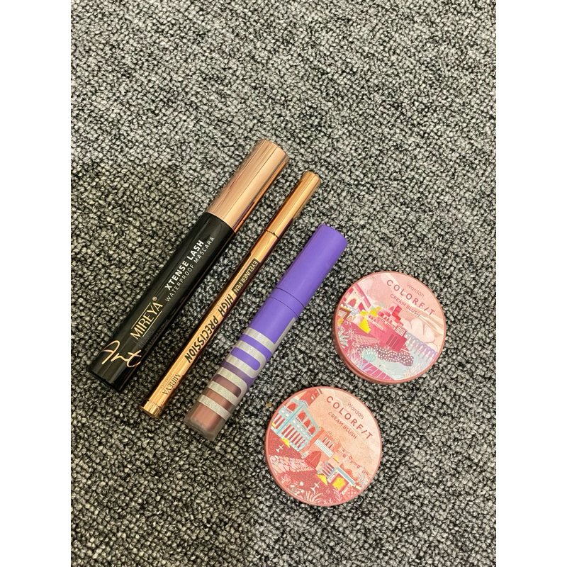 preloved makeup wardah cream blush, somethinc idol 13 slay, maskara eyeliner mireya, instaperfect li