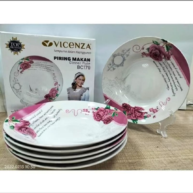 Vicenza piring makan BC179 motif eternity 1 lusin