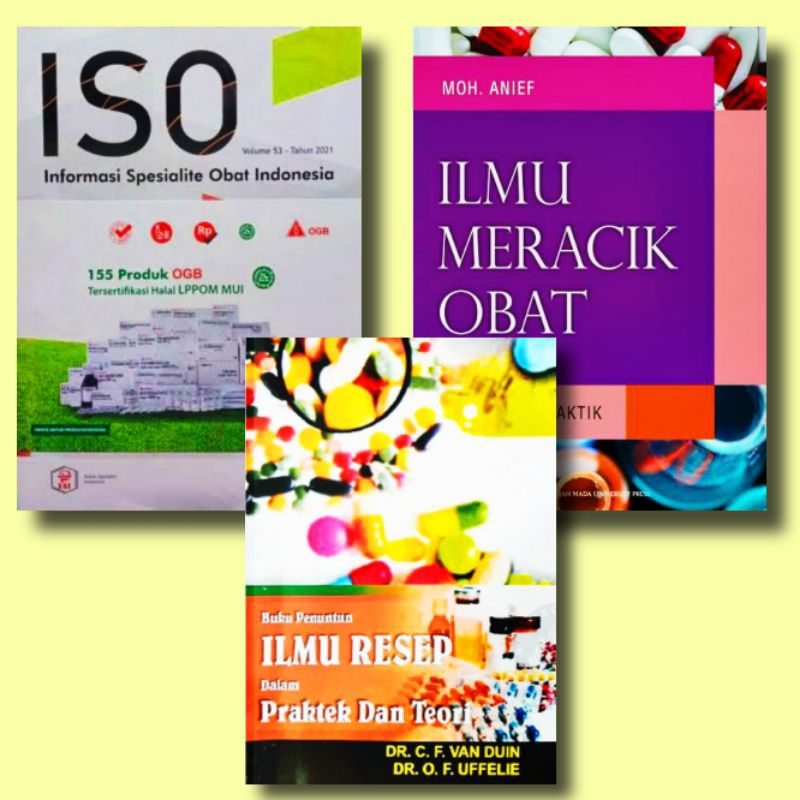 Promo Murah Paket 3 Buku Farmasi : Iso Obat ,Ilmu Meracik Obat Dan Ilmu Resep Vanduin