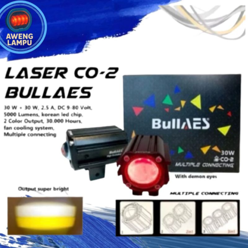 LED MINI LASER CO-2 BULLAES 30WATT DEMOND RED