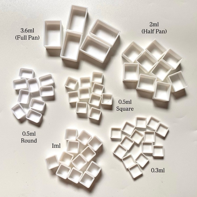 

Empty Pans Watercolor HalfPan FullPan MiniPan